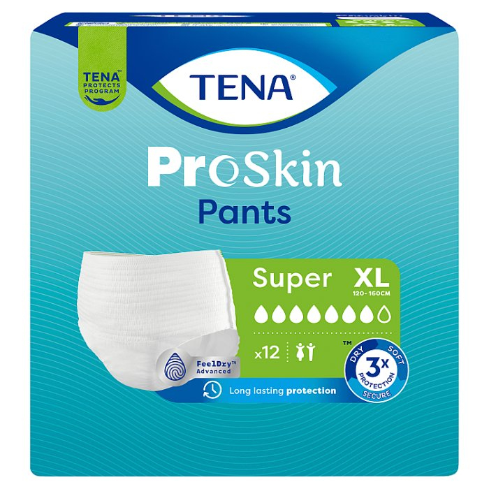 Tena Pants ProSkin Super majtki chłonne rozmiar XL, 12 szt.