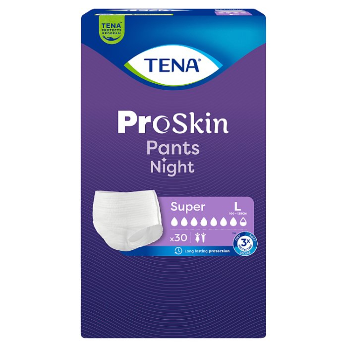 Tena Pants Proskin Super Night majtki chłonne na noc rozmiar L, 30 szt.