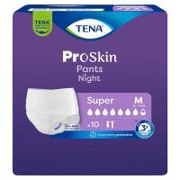 Tena Pants ProSkin Super Night majtki chłonne na noc rozmiar M, 10 szt.