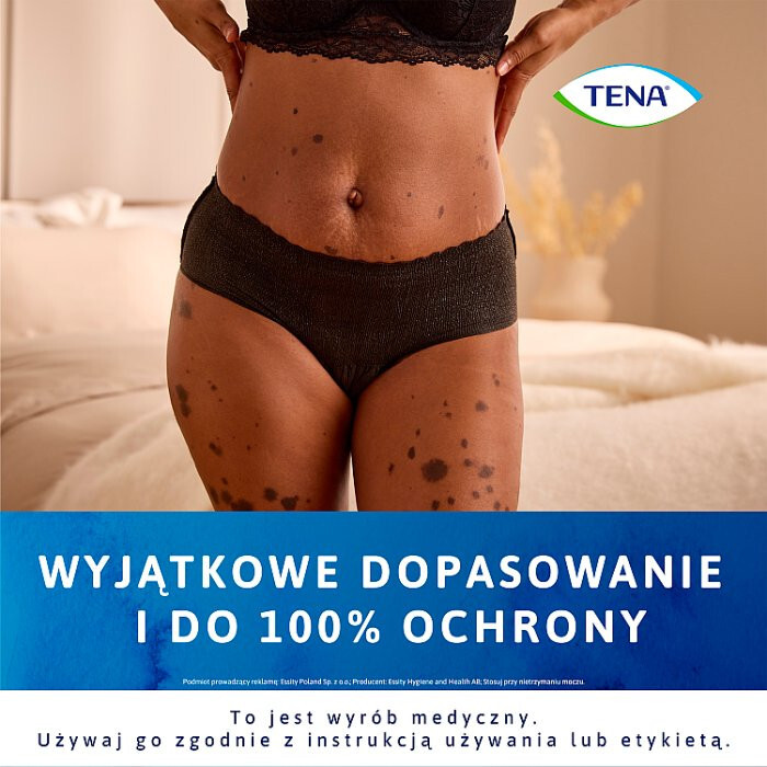 Tena Silhouette Lady Pants Plus Black Majtki chłonne z niskim stanem rozmiar L, 10 szt.