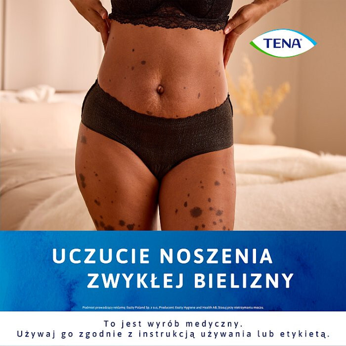 Tena Silhouette Lady Pants Plus Black Majtki chłonne z niskim stanem rozmiar L, 10 szt.
