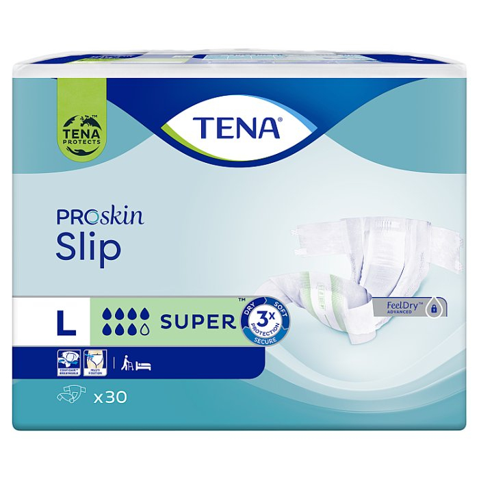 TENA SLIP PROSKIN SUPER L Pieluchomajtki 30 szt.