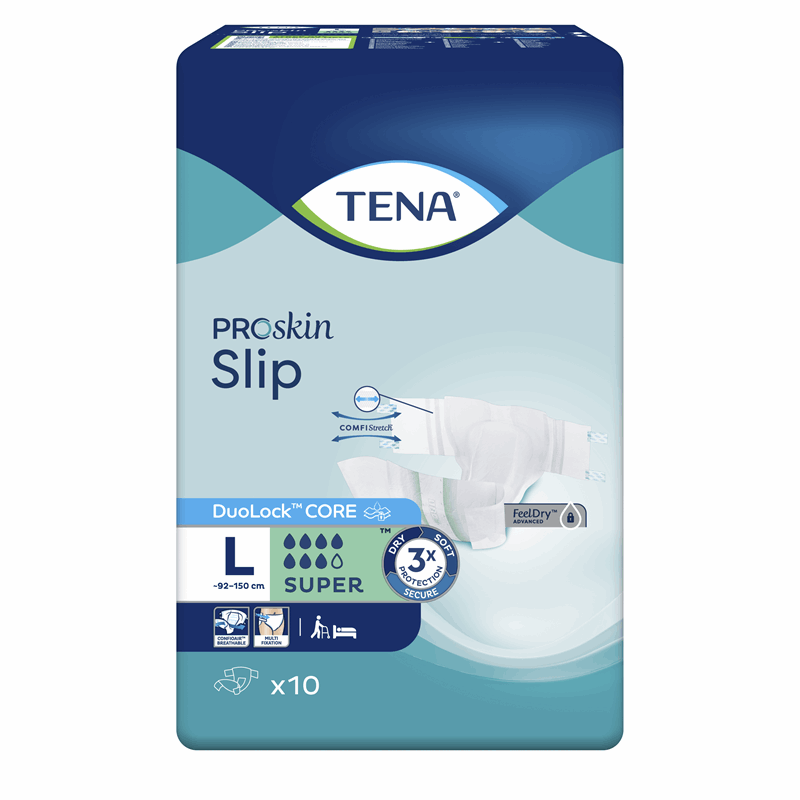Tena Slip ProSkin Super pieluchomajtki rozmiar L, 10 szt.