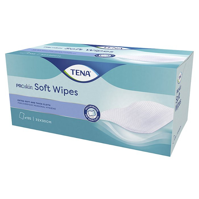 Tena Soft Wipes chusteczki oczyszczające, 135 szt.
