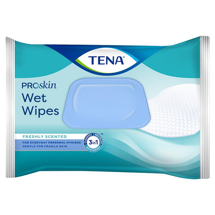 Tena Wet Wipe chusteczki oczyszczające nawilżane 3w1, 96 szt.