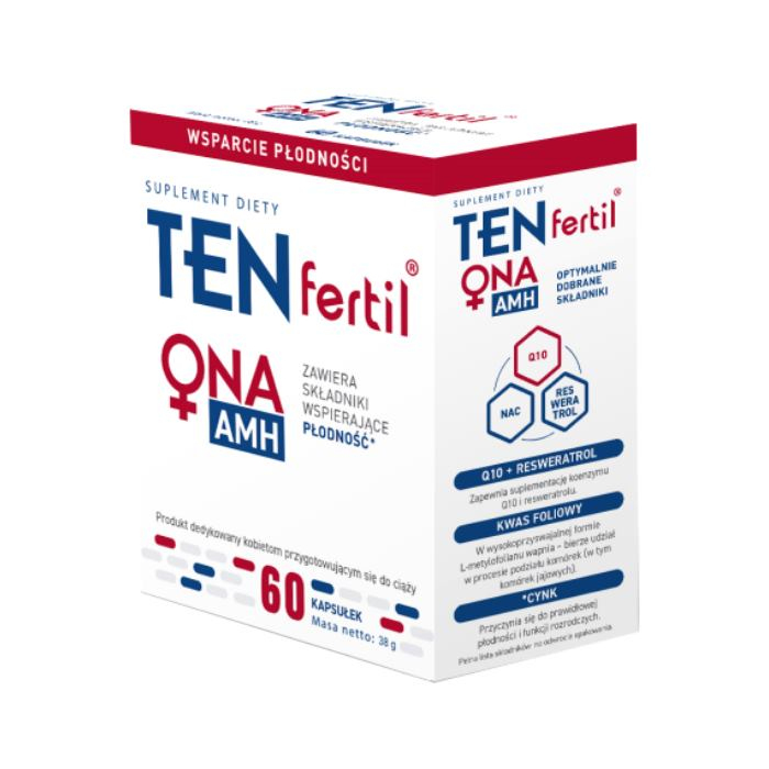 Tenfertil Ona AMH kapsułki na wsparcie płodności dla kobiet, 60 szt.