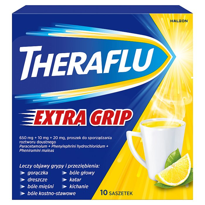 Theraflu ExtraGRIP 10 saszetek z proszkiem do sporządzenia zawiesiny