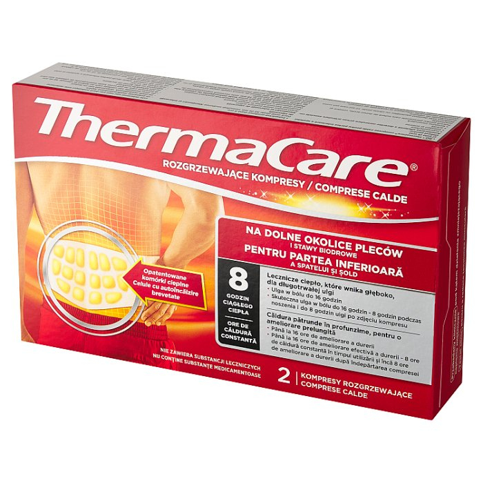 ThermaCare kompresy rozgrzewające na dolne okolice pleców i stawy biodrowe 2 szt.