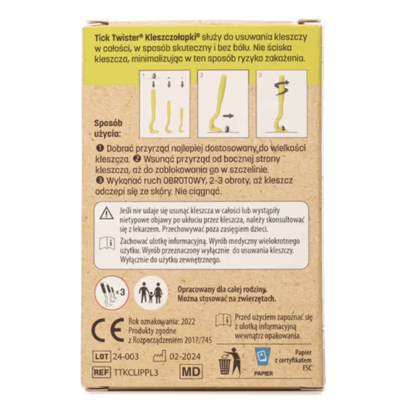 Tick Twister Kleszczołapki ClipBox Trio Przyrząd do usuwania kleszczy, 3 szt.