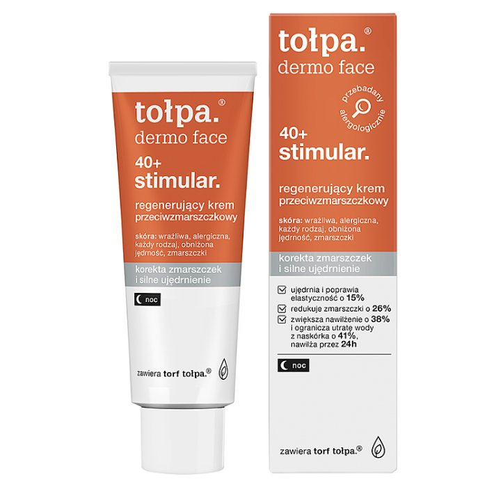 Tołpa derma face 40+ Stimular regenerujący krem przeciwzmarszczkowy na noc, 40 ml