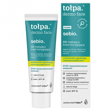 TOŁPA Dermo Face Sebio. BB Matujący krem korygujący 40 ml