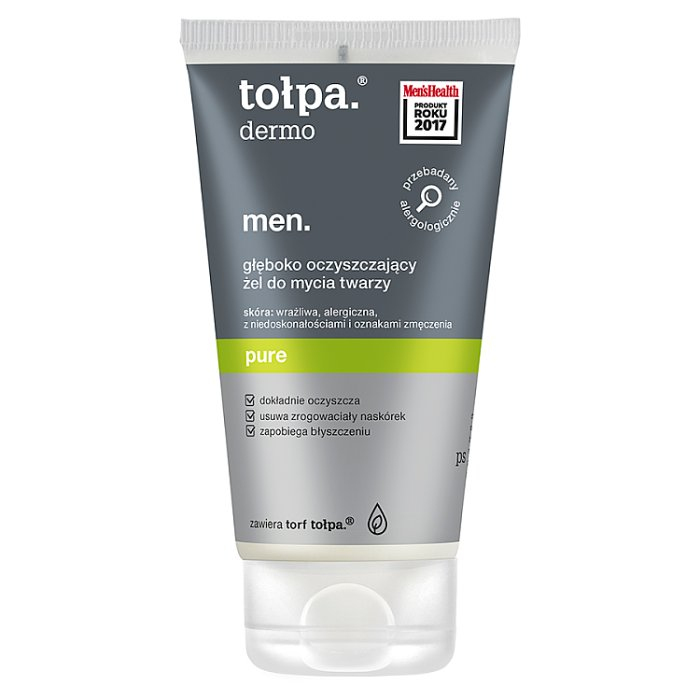 Tołpa Dermo Men Pure głęboko oczyszczający żel do mycia twarzy, 150 ml