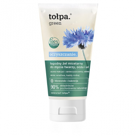 TOŁPA Green oczyszczanie  ŁAGODNY ŻEL DO MYCIA TWARZY I OCZU 150 ml