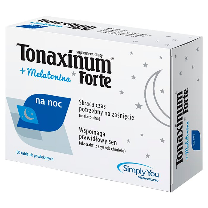 Tonaxinum + Melatonina forte na noc 60 tabletek powlekanych
