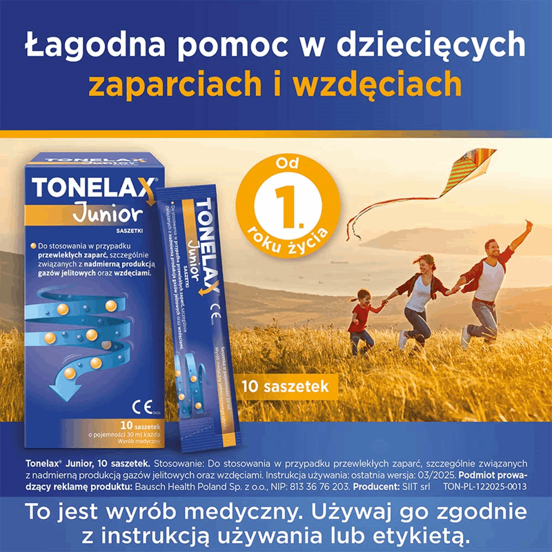 Tonelax Junior saszetki, 10 szt.