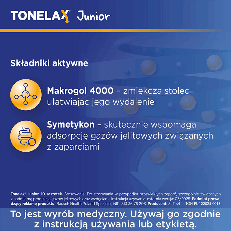 Tonelax Junior saszetki, 10 szt.
