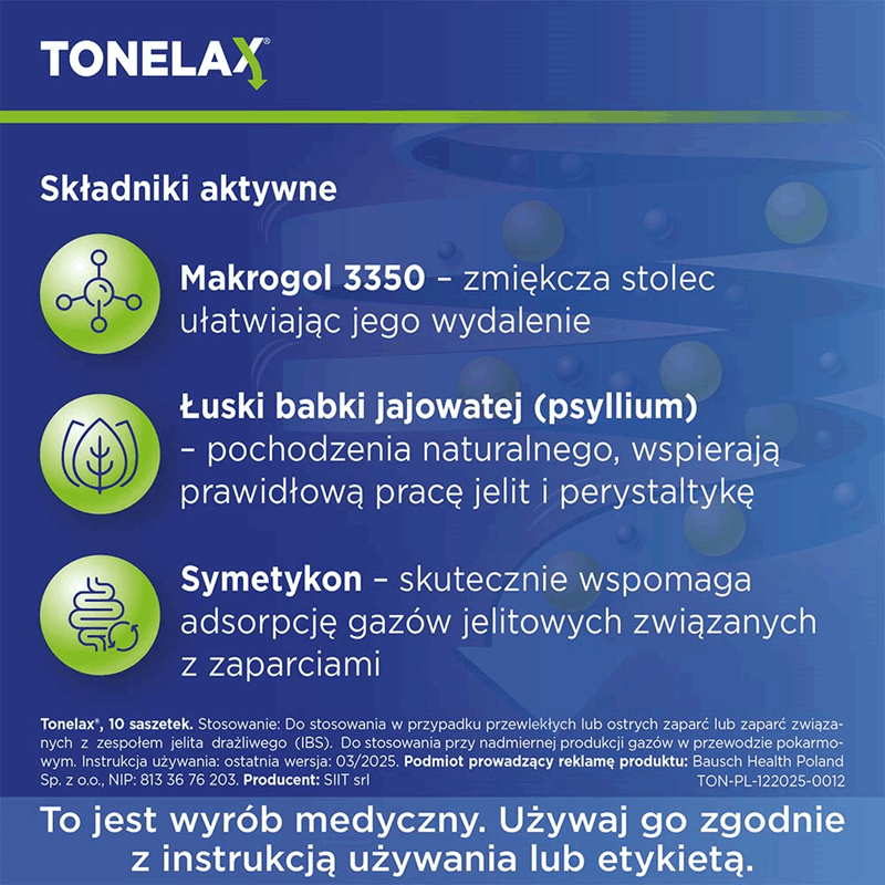 Tonelax saszetki, 10 szt.