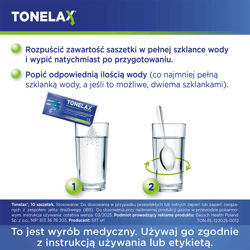 Tonelax saszetki, 10 szt.