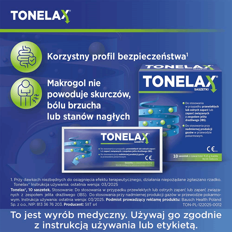 Tonelax saszetki, 10 szt.