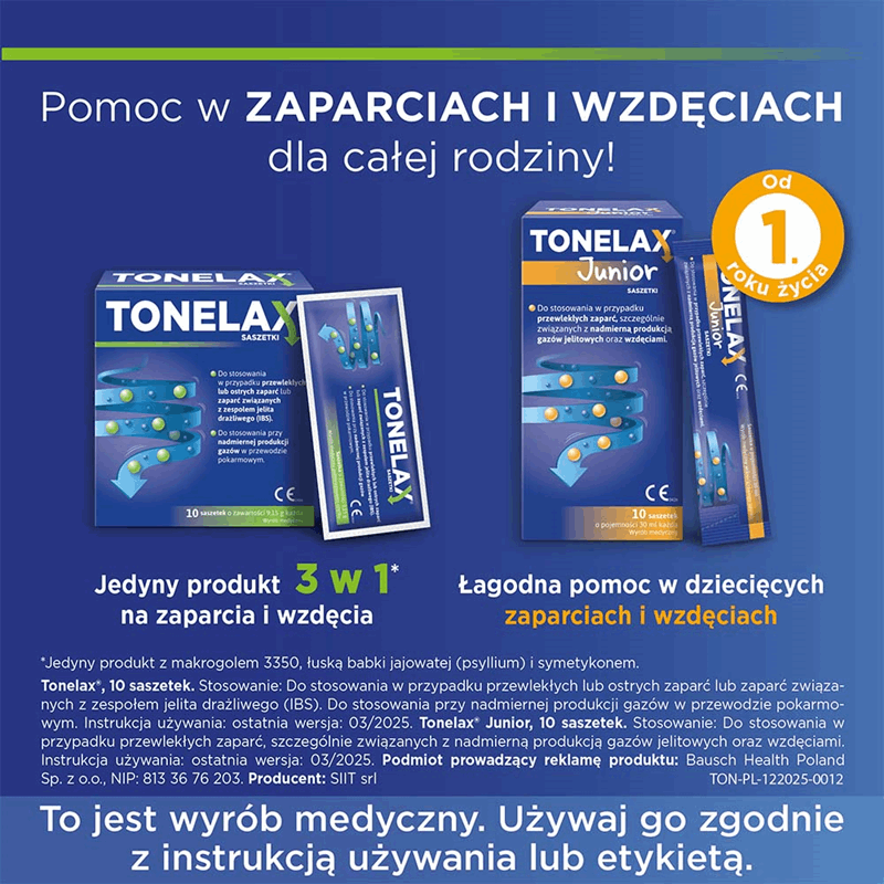 Tonelax saszetki, 10 szt.