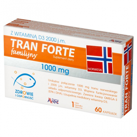 Tran familijny forte 60 kapsułek