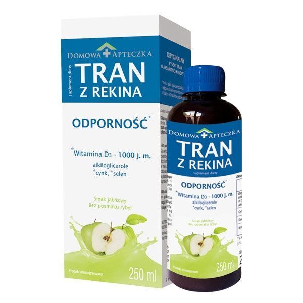 Tran z rekina o smaku jabłkowym 250 ml