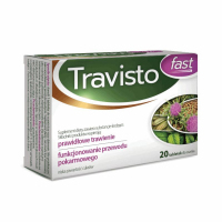 Travisto Fast tabletki do ssania o smaku porzeczkowym, 20 szt.