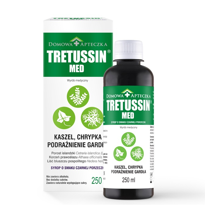 Tretussin Med syrop o smaku czarnej porzeczki, 250 ml