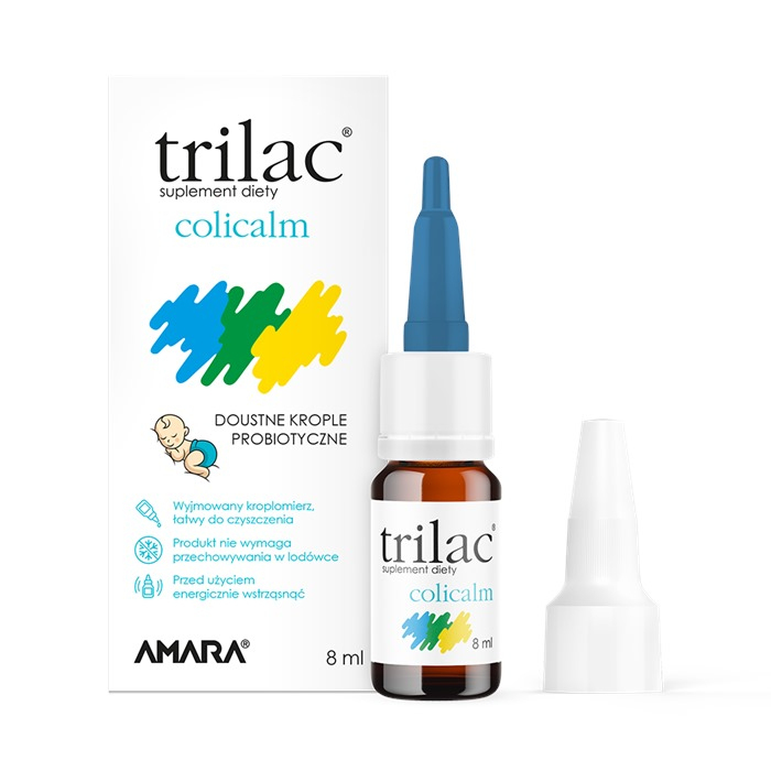 Trilac Colicalm krople probiotyczne dla niemowląt, 8 ml