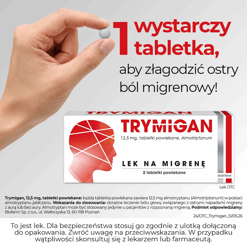 Trymigan 12,5 mg tabletki powlekane, 2 szt.