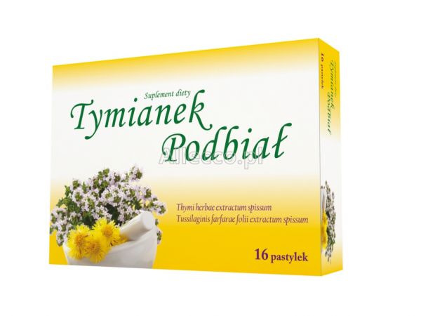 Tymianek i Podbiał pastylki do ssania, 16 szt.