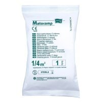 TZMO gaza opatrunkowa wyjałowiona 17-nitkowa blister, 1/4 m2