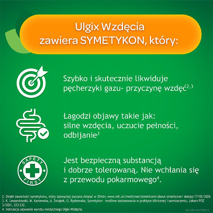 Ulgix Wzdęcia 80 mg 100 kapsułek miękkich