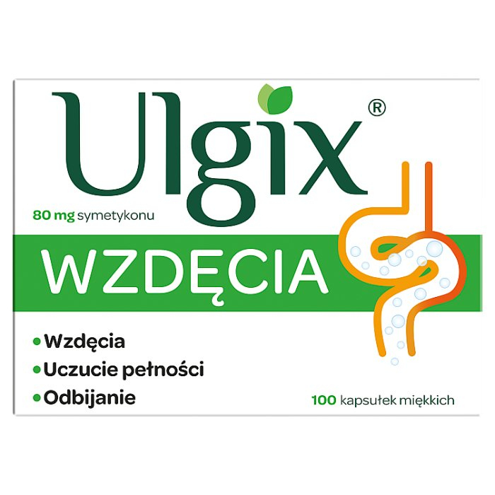 Ulgix Wzdęcia 80 mg 100 kapsułek miękkich