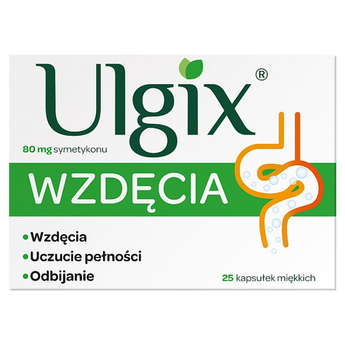 Ulgix Wzdęcia 80 mg 25 kapsułek miękkich