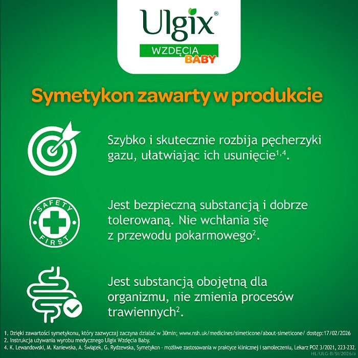 Ulgix Wzdęcia Baby emulsja doustna na wzdęcia dla niemowląt, 40 g