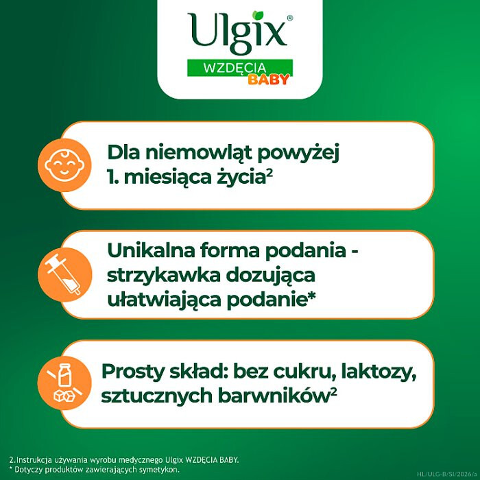 Ulgix Wzdęcia Baby emulsja doustna na wzdęcia dla niemowląt, 40 g