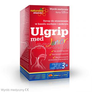 Ulgrip Junior med syrop malinowy 125 ml
