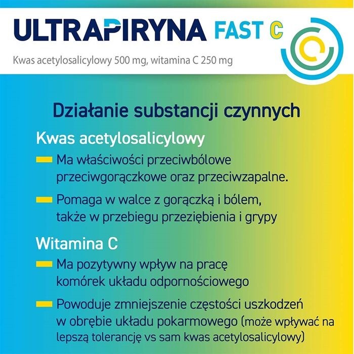 Ultrapiryna Fast C 10 tabletek musujących