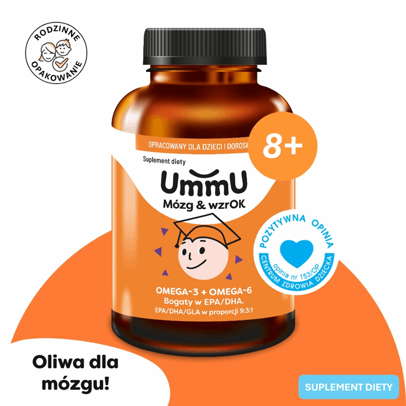 UmmU Mózg & Wzrok 8+ kapsułki, 240 szt.