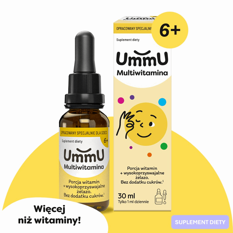 UmmU Multiwitamina 6+ krople dla dzieci, 30 ml