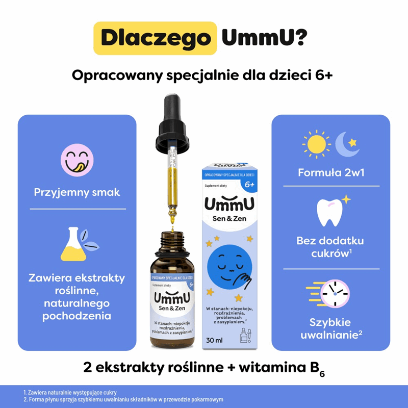 UmmU Sen & Zen 6+ krople dla dzieci, 30 ml