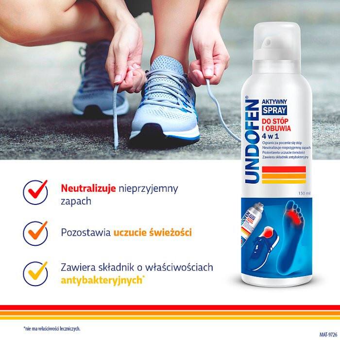 Undofen aktywny spray do stóp i obuwia 4w1, 150 ml