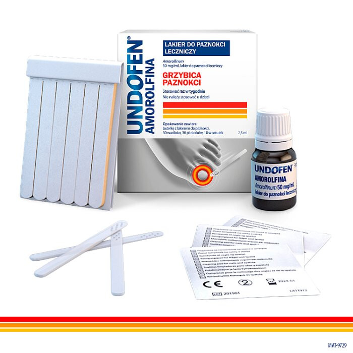 Undofen Amorolfina lakier do paznokci leczniczy na grzybicę, 2,5ml