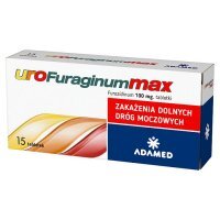 UroFuraginum MAX 100 mg 15 tabletek / zakażenia dróg moczowych