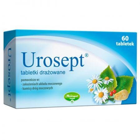 Urosept tabletki drażowane o działaniu moczopędnym, 60 szt.