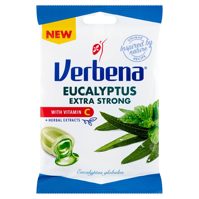 Verbena Eukaliptus Extra Strong cukierki ziołowe z witaminą C, 60 g