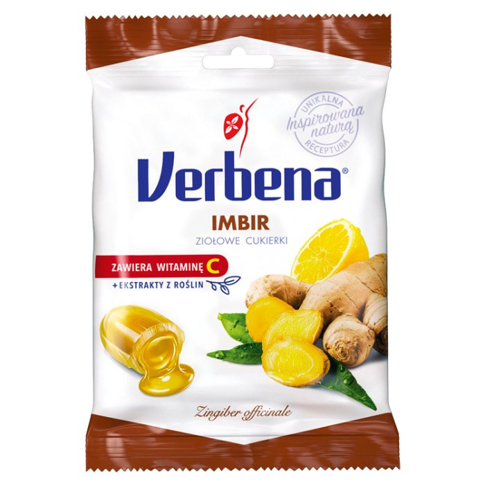 VERBENA IMBIR Cukierki z vit. C 60 g