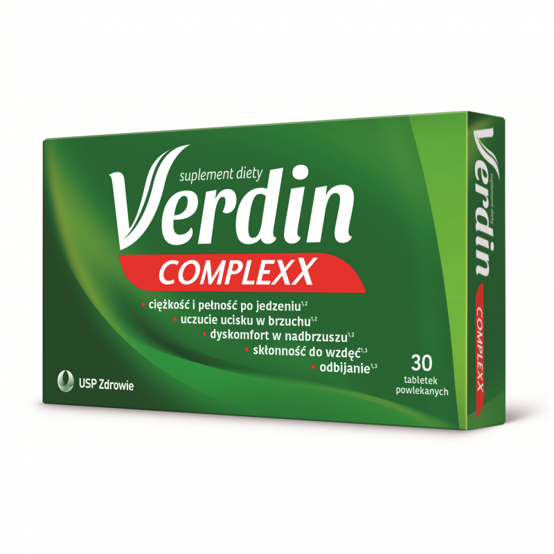 Verdin Complexx tabletki powlekane na trawienie i zaparcia, 30 szt.