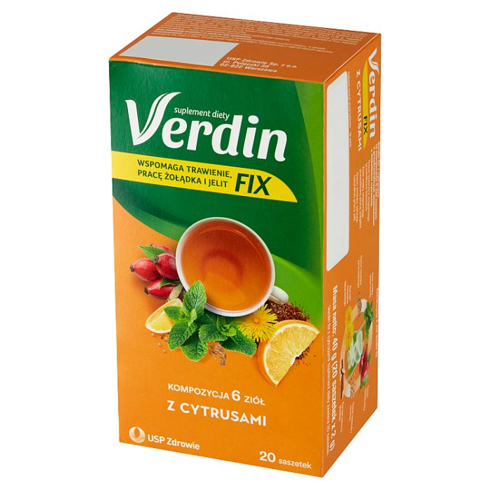Verdin Fix z cytrusami 20 saszetek